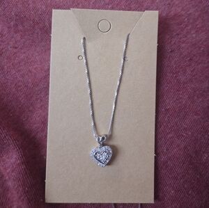 Hallmark Silver Heart Pendant Necklace